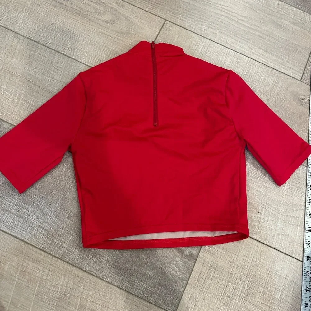 BALERA RED CROPPED BASE TOP LARGE CHILD COMPETITION DANCE